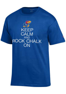 Champion Kansas Jayhawks Blue Keep Calm Short Sleeve T Shirt