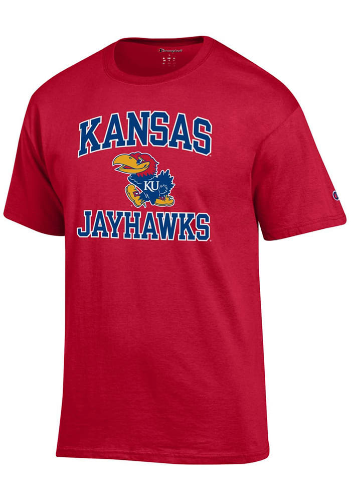 Champion Kansas Jayhawks Red Number One Short Sleeve T Shirt