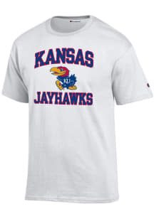 Champion Kansas Jayhawks White Number One Short Sleeve T Shirt