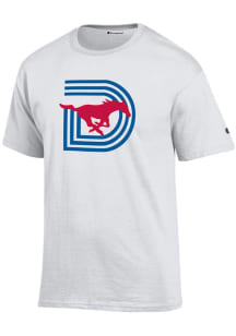 Champion SMU Mustangs White Throwback D Logo Short Sleeve T Shirt
