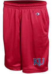 Champion Kansas Jayhawks Mens Red Mesh Shorts