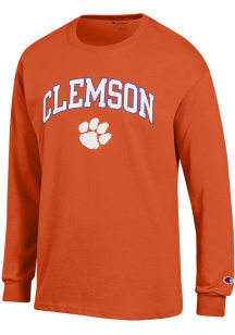 Champion Clemson Tigers Orange Arch Mascot Long Sleeve T Shirt
