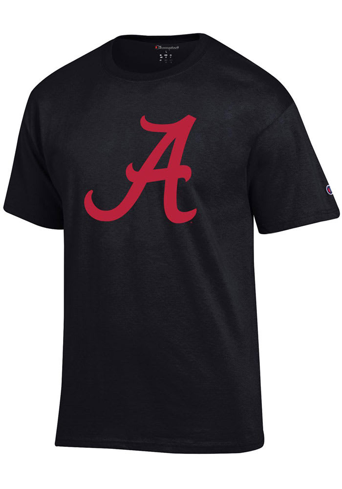 Champion Alabama Crimson Tide Black Big Logo Short Sleeve T Shirt