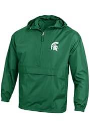 Champion Michigan State Spartans Mens Green Spartan Logo Packable Light Weight Jacket