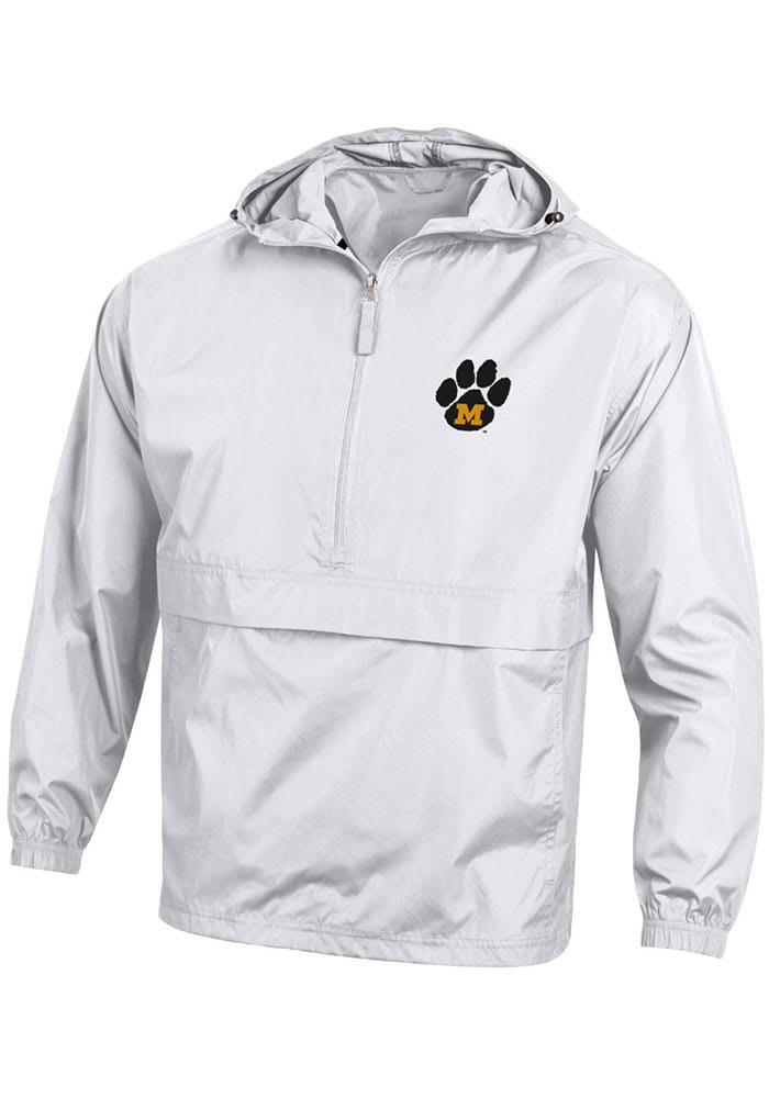 Champion Missouri Tigers Mens White Tiger Paw Logo Packable Light Weight Jacket