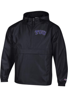 Champion TCU Horned Frogs Mens Black Primary Logo Packable Light Weight Jacket