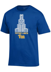 Champion Pitt Panthers Blue Victory Lights Short Sleeve T Shirt