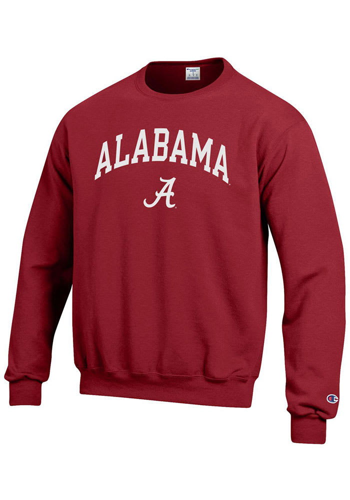 Champion Alabama Crimson Tide Mens Arch Mascot Crew Sweatshirt - CRIMSON