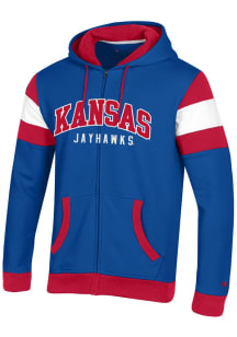Champion Kansas Jayhawks Mens Blue Super Fan Long Sleeve Full Zip Jacket