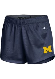 Champion Michigan Wolverines Womens Navy Blue Mesh Shorts