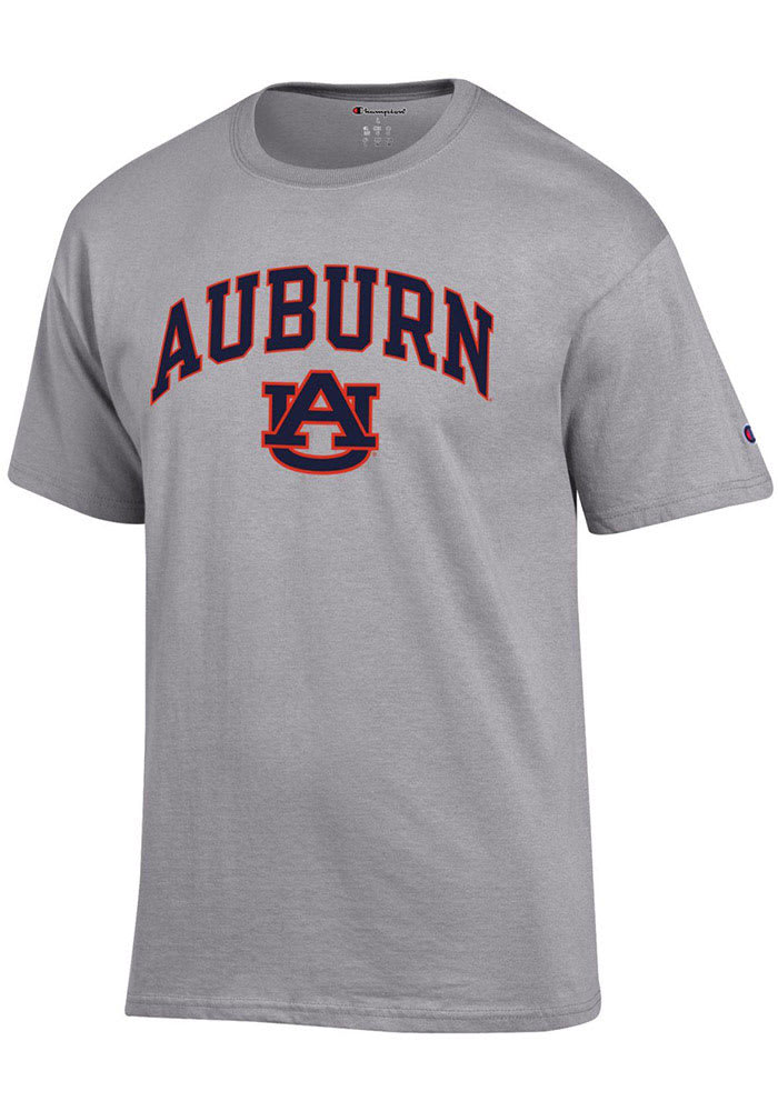 Champion Auburn Tigers Grey Arch Mascot Short Sleeve T Shirt