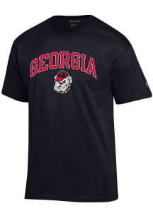 Champion Georgia Bulldogs Black Arch Mascot Short Sleeve T Shirt