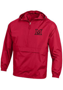 Champion Miami RedHawks Mens Red Packable Light Weight Jacket