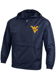 Champion West Virginia Mountaineers Mens Navy Blue Packable Light Weight Jacket