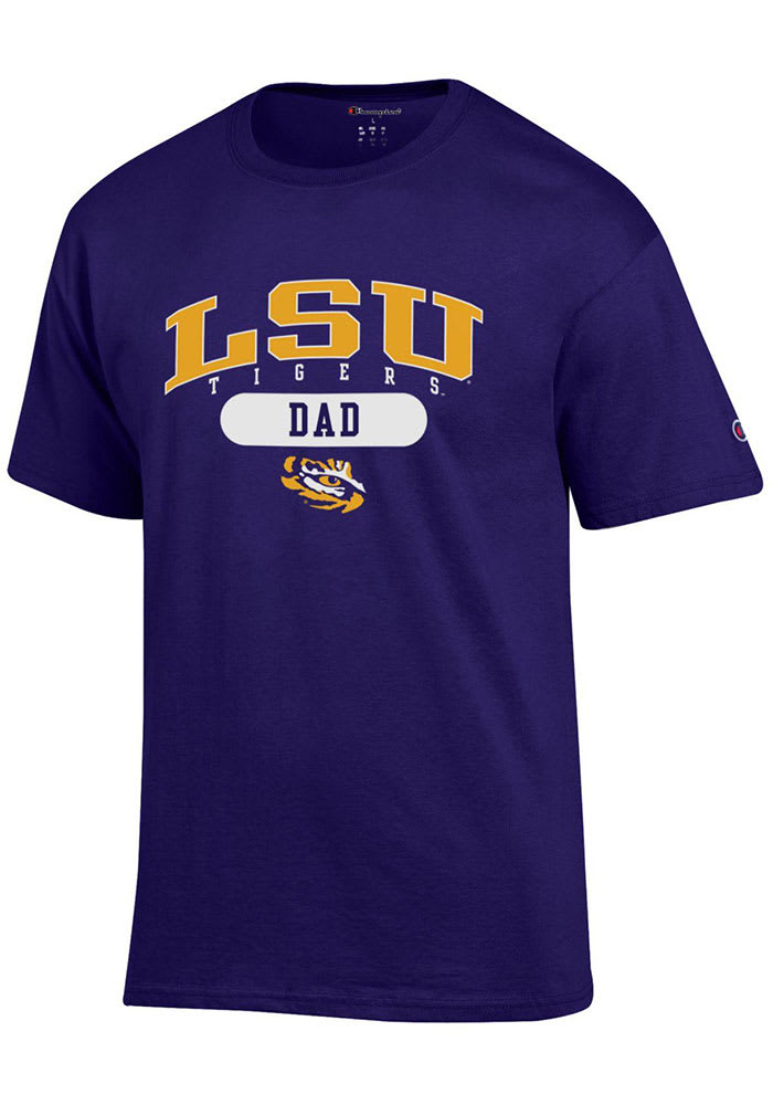 Champion LSU Tigers Purple Dad Graphic Short Sleeve T Shirt