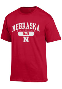 Nebraska Cornhuskers Red Champion Dad Graphic Short Sleeve T Shirt