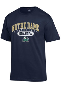 Champion Notre Dame Fighting Irish Navy Blue Grandpa Graphic Short Sleeve T Shirt