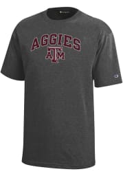Champion Texas A&M Aggies Youth Grey Arch Mascot Short Sleeve T-Shirt