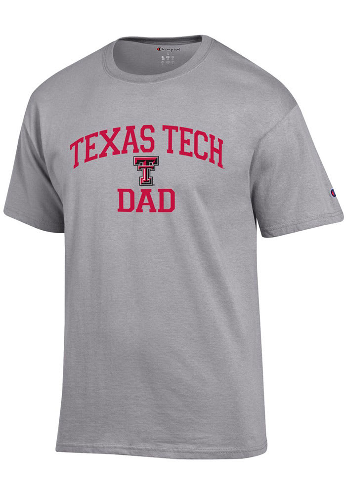 Champion Texas Tech Red Raiders Grey Dad Graphic Short Sleeve T Shirt