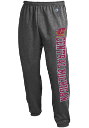 Champion Central Michigan Chippewas Mens Charcoal Powerblend Closed Bottom Sweatpants