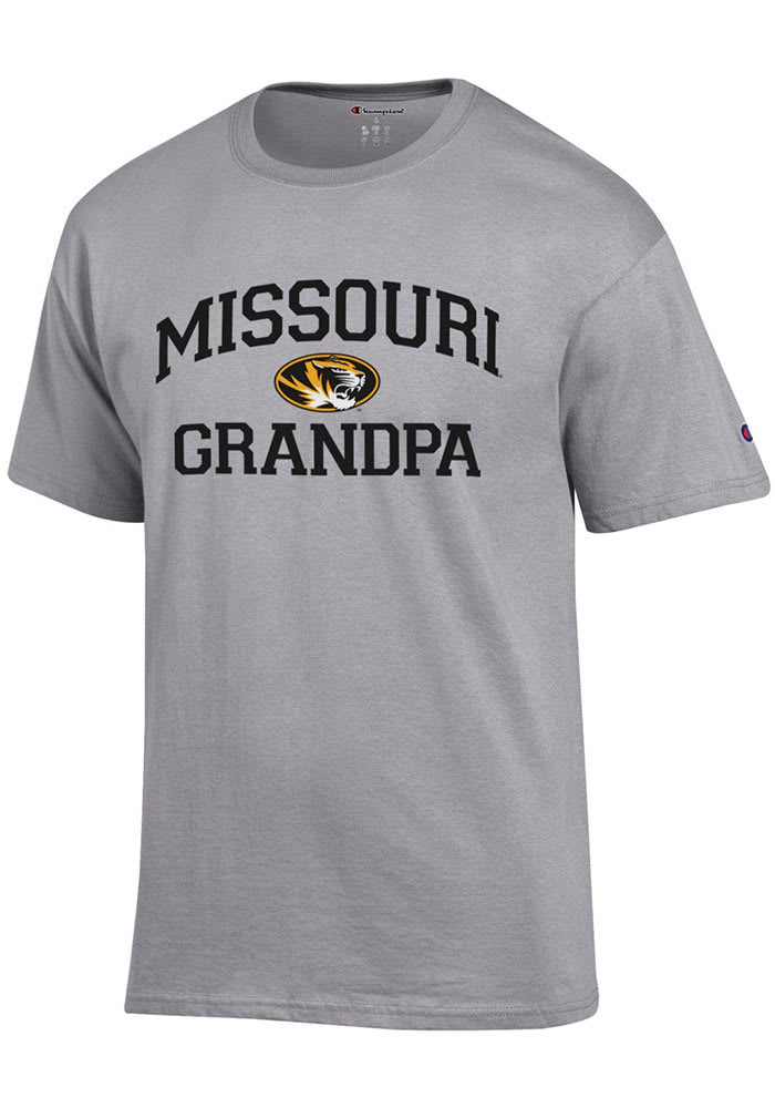 Champion Missouri Tigers Grey Grandpa Graphic Short Sleeve T Shirt