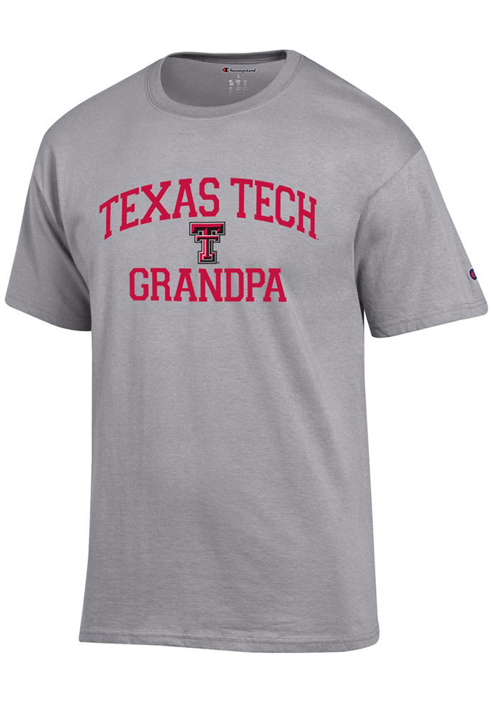 Champion Texas Tech Red Raiders Grey Grandpa Graphic Short Sleeve T Shirt