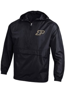 Mens Purdue Boilermakers Black Champion Packable Light Weight Jacket