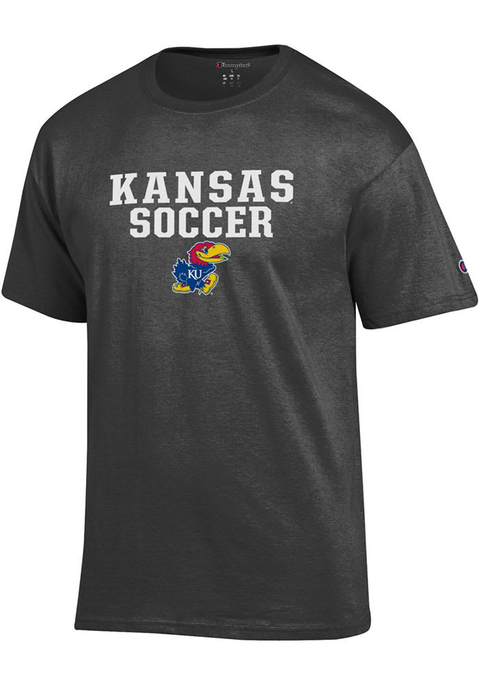Champion Kansas Jayhawks Charcoal Soccer Short Sleeve T Shirt