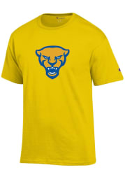 Champion Pitt Panthers Gold Panther Head Short Sleeve T Shirt