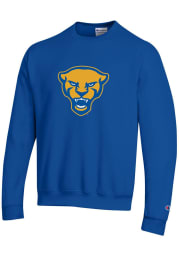Champion Pitt Panthers Mens Blue Panther Head Long Sleeve Crew Sweatshirt
