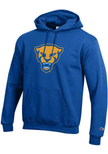 Champion Pitt Panthers Mens Blue Panther Head Long Sleeve Hoodie