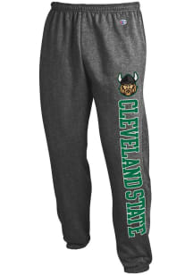 Champion Cleveland State Vikings Mens Charcoal Powerblend Closed Bottom Sweatpants