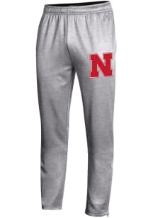 Mens Nebraska Cornhuskers Grey Champion Field Day Fleece Pants