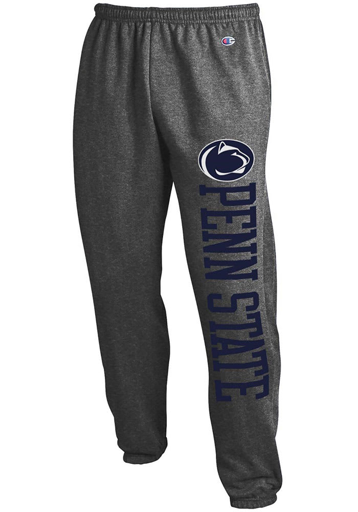 Champion Penn State Nittany Lions Mens Charcoal Powerblend Closed Bottom Sweatpants