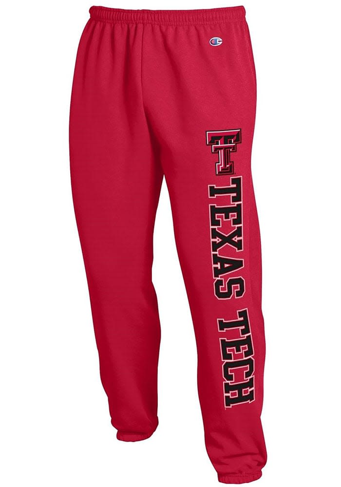 Texas Tech Red Raiders Champion Red Powerblend Closed Bottom Sweatpants