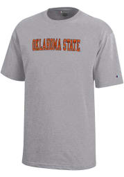 Champion Oklahoma State Cowboys Youth Grey Arch Mascot Short Sleeve T-Shirt