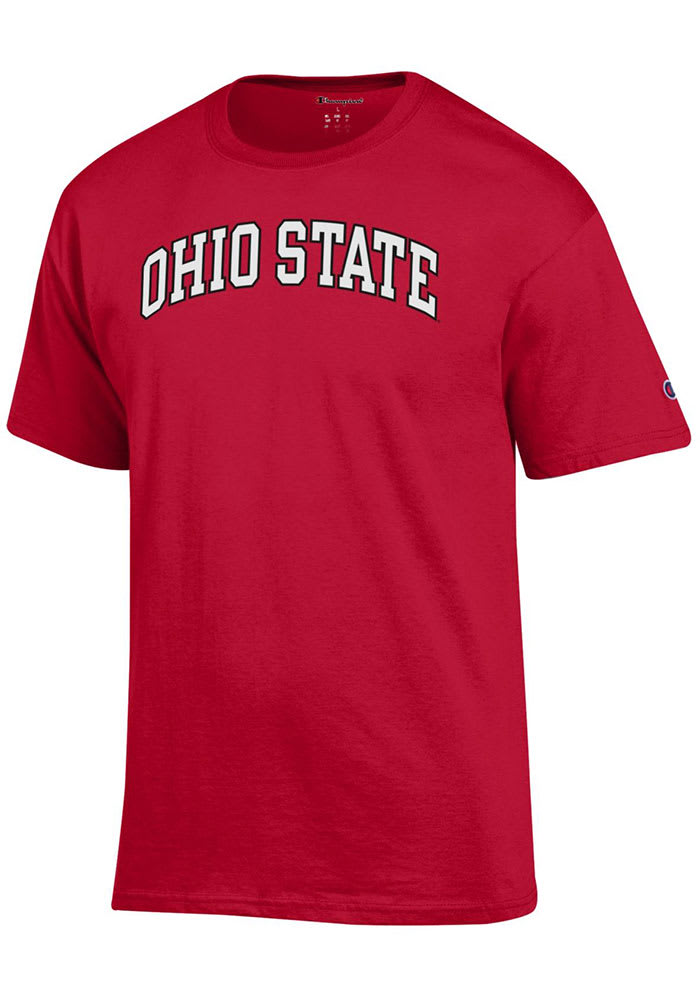 Champion Ohio State Buckeyes Red Arch Name Short Sleeve T Shirt