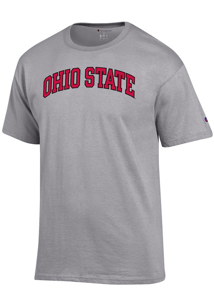 Champion Ohio State Buckeyes Grey Arch Name Short Sleeve T Shirt