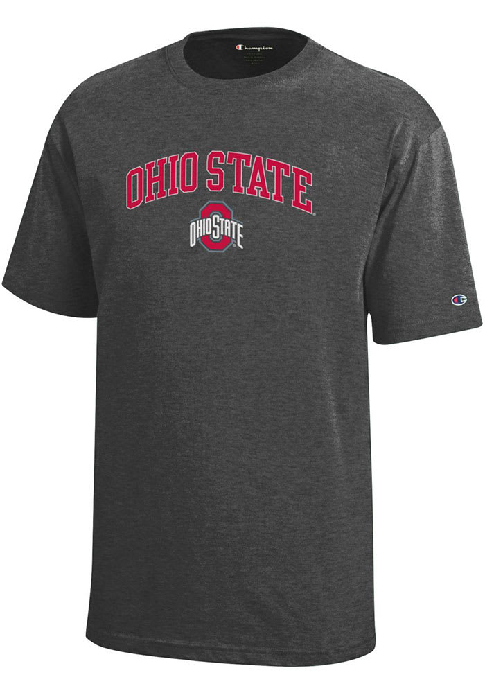 Champion Ohio State Buckeyes Youth Grey Arch Mascot Short Sleeve T-Shirt