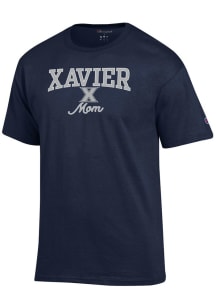 Champion Xavier Musketeers Womens Navy Blue Mom Short Sleeve T-Shirt