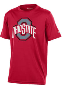 Champion Ohio State Buckeyes Youth Cardinal Primary Logo Short Sleeve T-Shirt