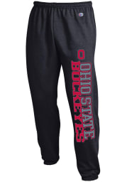 Champion Ohio State Buckeyes Mens Black Banded Bottom Sweatpants
