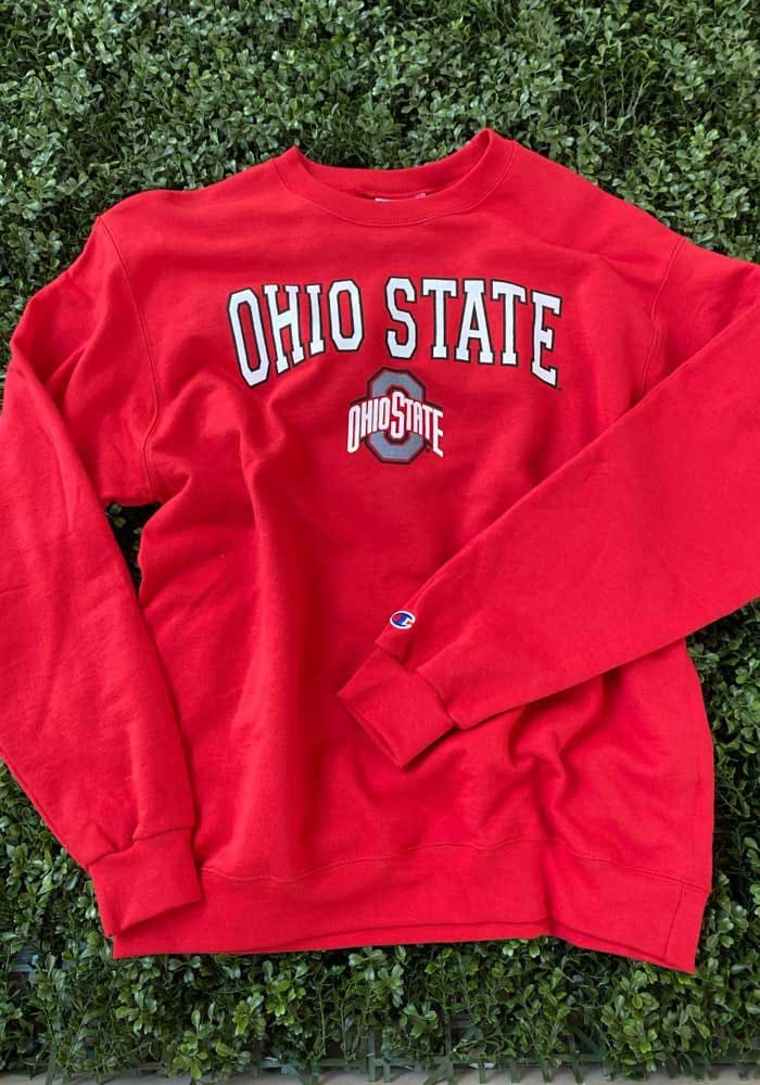 Champion Ohio State Buckeyes Mens Powerblend Classic Long Sleeve Crew Sweatshirt