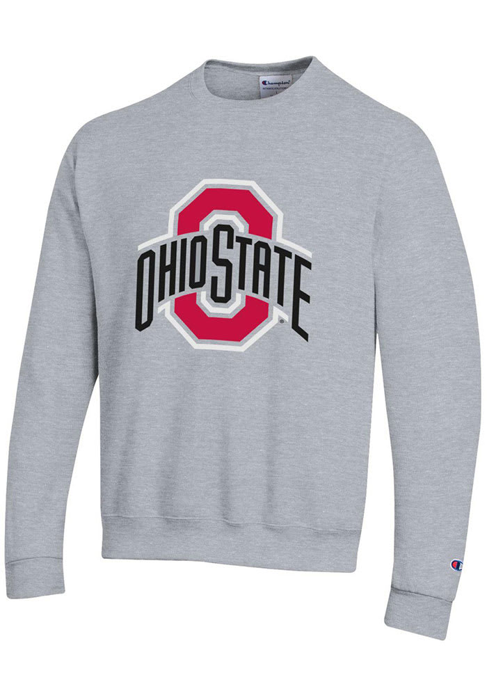 Champion Ohio State Buckeyes Powerblend Crew Sweatshirt - Grey