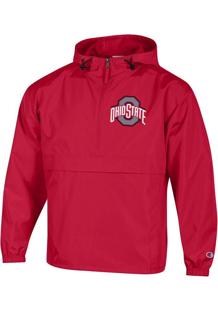 Champion Ohio State Buckeyes Mens Red Primary Logo Version Light Weight Jacket