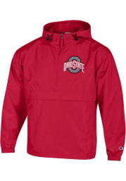 Champion Ohio State Buckeyes Mens Red Primary Logo Light Weight Jacket