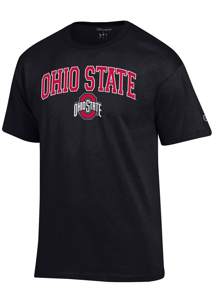 Champion Ohio State Buckeyes Black Arch Mascot Short Sleeve T Shirt