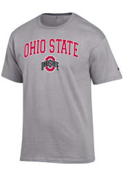 Champion Ohio State Buckeyes Grey Arch Mascot Short Sleeve T Shirt