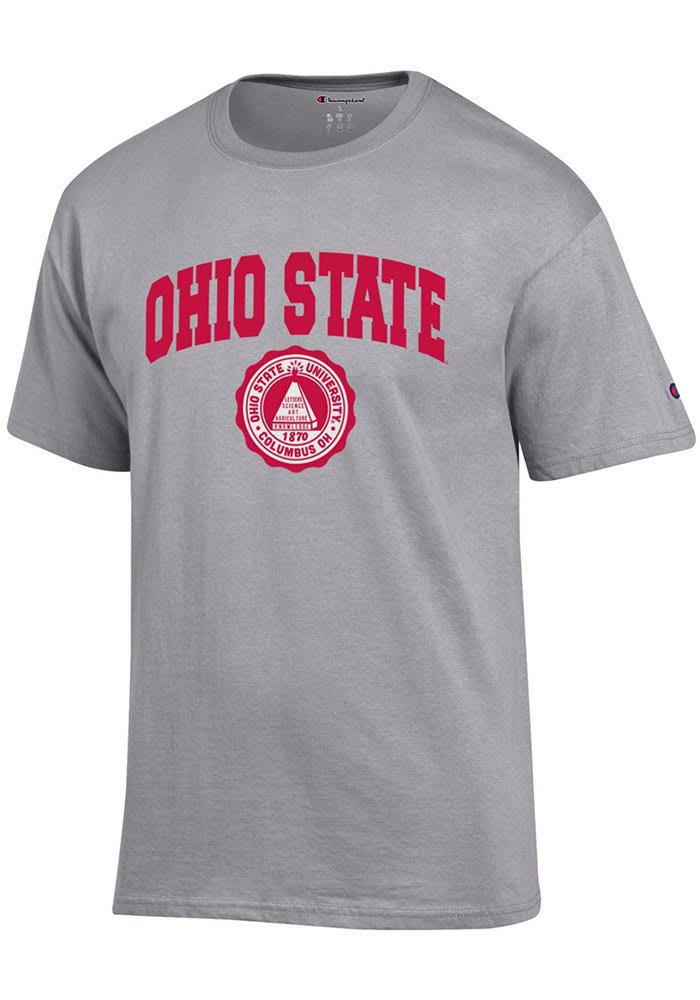 Champion Ohio State Buckeyes Grey Seal Short Sleeve T Shirt