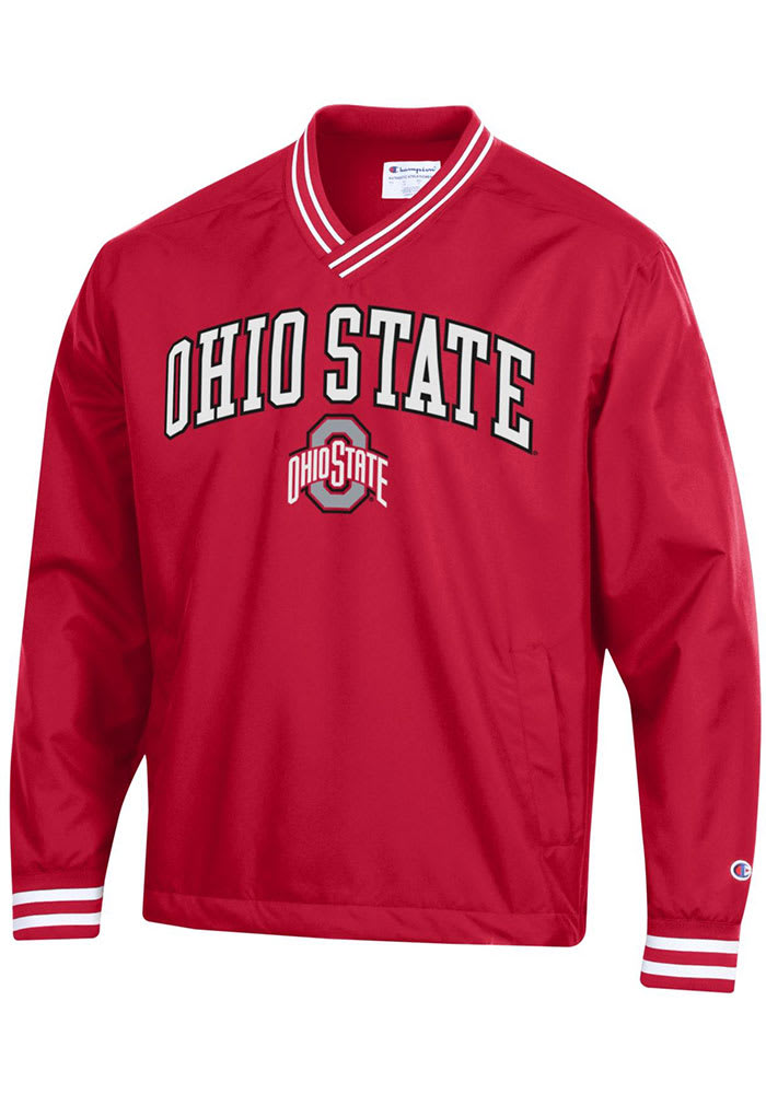 Champion Ohio State Buckeyes Mens Red Super Fan Pullover Jackets